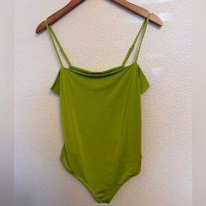 NWT Express lime green size large contour bodysuit